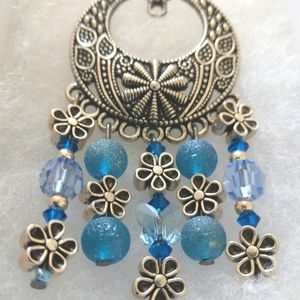 Handmade butterfly and flower earrings